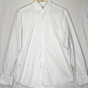 Lucchese Bootmaker White Dress Shirt Men’s Large Slim Fit